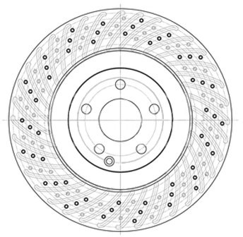Borg & Beck BBD6068S Brake Disc Single To Fit Mercedes S Class S500 06 -