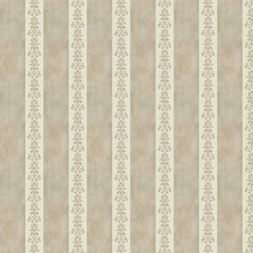 MyTinyWorld Pack of 5 Dolls House Light Chocolate Floral Stripe Wallpaper Sheets