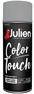 Julien Peinture Aérosol Intérieure et Extérieure Color Touch en Phase Aqueuse - Titanium Satin - 400ml