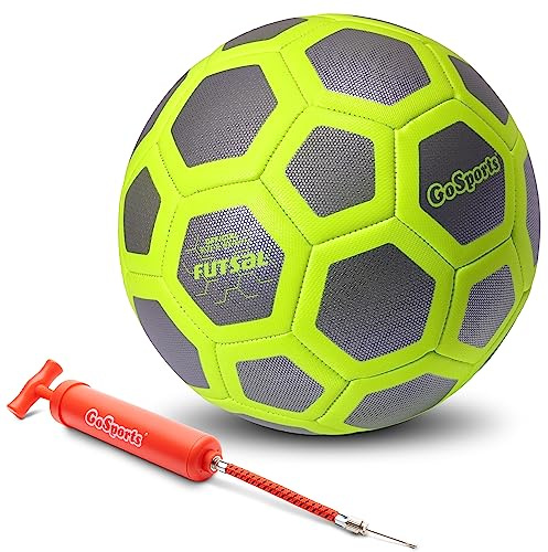 GoSports Elite Futsal Ball - Great for Indoor or Outdoor Futsal Games or Practice, Includes Pump