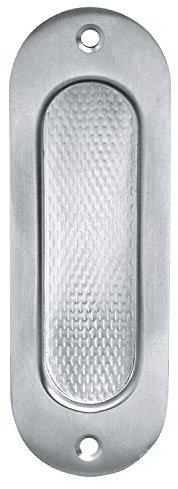 Aperit 49.901.00 Schiebetürmuschel Stück Oval | Muschelgriff Edelstahl matt
