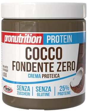 Pro Nutrition Fondente Zero Cocco Crema Proteica Zero Zuccheri Spalmabile barattolo 350 gr