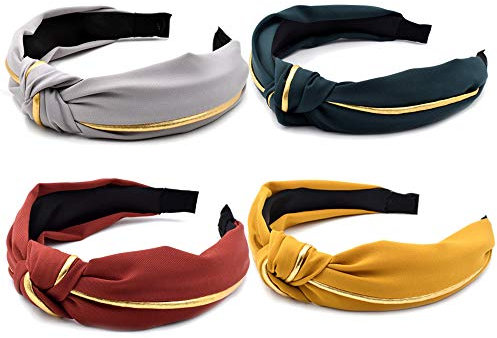 Damen-Stirnbänder im Vintage-Stil, bedrucktes Haarband für Damen, elastischer Haarschal, dehnbares Feuchtigkeits-Haarband, gedreht, niedliches Haar-Accessoire (archGoldSide)
