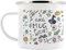 Grindstore Mug en émail blanc A Little Mug for Witches