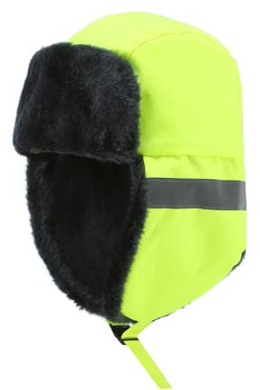 Qchomee Unisex Warme Fliegermütze Winter Weiche Trappermütze Winddichte Hut Fellmütze mit Plüschfutter Wintermütze mit Ohrenklappen Dicke Skimütze für Skifahren Schlittschuhlaufen Outdoor