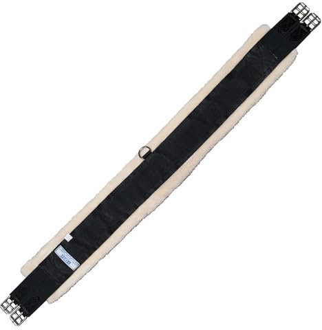 Stübben Fleece-Sattelgurt Lang mit Klettpolster - braun - 95cm