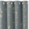 BUHUA 2er-Set Vorhang Blickdicht Verdunkelungsgardinen mit Ösen für Schlafzimmer Fenster Gardine mit Gold Weinstock Musterdruck，H 229 x B 132 cm, Hellgrau