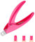 JeoPoom Coupe-Ongles Kit, Pince à Ongles Gel en Acier Inoxydable, pour sur Les Ongles Naturels, Faux Ongles, les Ongles Acryliques (Rose)