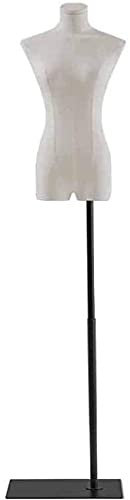 Schneiderpuppen Schneiderbüste Weiße Weibliche Schneider Dummy, Dressmaker Mode Mannequin-Ständer Mit Schwarzem Metallbasis, for Kleid/Rock/Hochzeitskleid