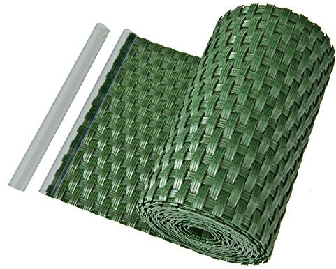 HaGa® Bande brise-vue en polyéthylène - 255 cm x 19 cm - Brise-vue en rotin synthétique - Vert