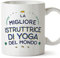 Mugffins Tazza in ceramica per ISTRUTTRICE DI YOGA donna 11 oz / 350 ml - In italiano - Miglior del Mondo - Idea regalo per compleanno, anniversario, natale, laurea