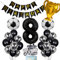 Cnrose Fussball Luftballon 8. Geburtstag Schwarz Helium Ballon 8 Geburtstag Junge Cake Topper Fußball Geburtstagsdeko 8 Jahre Kindergeburtstag Party Deko 8. Geburtstagsdeko Fußball Kuchendeko Fussball