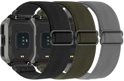 Folavii 20mm 22mm Stretchy Nylon Compatible with KOSPET Tank M1 Pro/M1/M2/M3/T2/T3 Smart Watch Bands, Quick Release Adjustable Replacement Wristbands for AMAZTIM C20 Pro/C20/M2/T2 Elastic Sport Strap