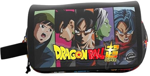 Dragon Ball - Toiletry Bag, Bathroom, Travel, Lunch Box, Snack Bag, Multicoloured, Official Product (CyP Brands), multicoloured, One Size, Dragon Ball Toiletry Bag