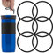 6pcs Replacement Gaskets Compatible with Contigo Snapseal Byron Travel Mug 16 & 20oz, Leakage-Proof Rubber Seals Ring Lid Gaskets Replacement Parts Compatible with Contigo Mugs (Black)