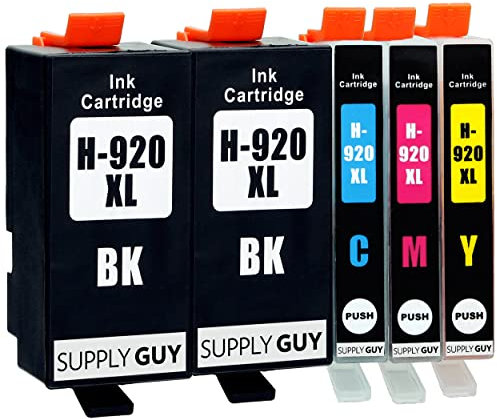 Supply Guy 5 Druckerpatronen kompatibel mit HP 920 XL 920XL HP920XL C2N92AE passend für HP OfficeJet 6000 6500 6500a 6500a Plus 7000 7500a