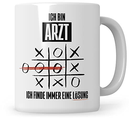 Arzt Geschenk Doktor Kaffeetasse Oberarzt Krankenhaus Tasse Lustiger Arzt Ich finde immer eine Lösung Spruch Geschenkidee