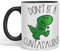 Vixar Don't Be A Cuntasaurus Dinosaur Mug, Sassy Sayings, Adult Humour Rude Funny Ceramic 330 ml Coloured Mug Cup Gift Tea Coffee Christmas Office Home Joke (Black)