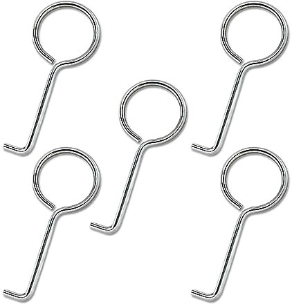 Drain Key Lifting Hooks - 5 Pack 304 Stainless Steel Drain Grate Puller Lift Out Key for Easy Shower Drain Cleaning, Silver