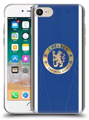 Head Case Designs Officially Licensed Chelsea Football Club Home 2023/24 Kit Soft Gel Case Compatible With Apple iPhone 7/8 / SE 2020 & 2022