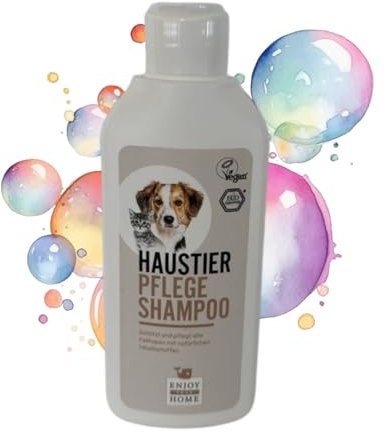 Enjoy Your Home - Sensitives & duftendes Hundeshampoo, 250 ml, gegen Geruch und Juckreiz, für liebevolle Fürsorge, Besonders geeignet für Langhaar und weißes Fell.