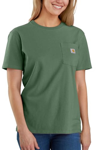Carhartt Women's Loose Fit Heavyweight Short-Sleeve Pocket T-Shirt, Frosted Balsam, M