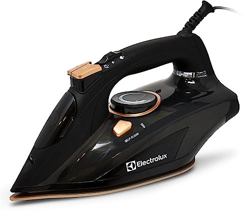 Electrolux - Plancha de vapor profesional para ropa, 1700 W, potente vaporizador de hierro con calor rápido, vapor ajustable, suela de cerámica con infusión de titanio, color negro