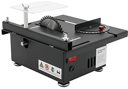 biniliubi Mini Scie à Table Professional Scie Circulaire Sur Table Portable Lames Vitesse Conception RéGlable Bricolage PréCis L'Artisanat Menuiserie Fait Main Bois Lame Scie Inclinable D’Angle