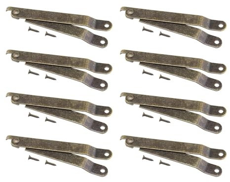 ECSiNG 20pcs Bisagra de Soporte de Tapa de Caja Bisagra de Soporte Retro Bisagra de Soporte Plegable Bisagra de Estancia de Bronce Soporte para Gabinetes Cajas de Madera Cajas Mágicas Ventanas