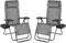 Yaheetech Zero Gravity Chairs Outdoor Adjustable Folding Sunloungers Lounge Recliners w/Pillows, Cup Holder and Carry Strap for Patio Porch Deck Gray Set of 2