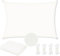 WOLTU Toldo Vela de Sombra Impermeable, Toldo Rectangular 4x6 m de Poliéster 200 g/m², a Prueba de Viento y Protección Rayos UV, para Exxterior como Jardin, Patio, Piscina, Crema