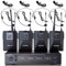 SIKUING Sistema microfonico wireless UHF a 4 canali con microfoni per cuffie lavalier, 4x50 frequenze regolabili, ideale per riunioni karaoke in chiesa, portata di 300 piedi (4 bodypack)