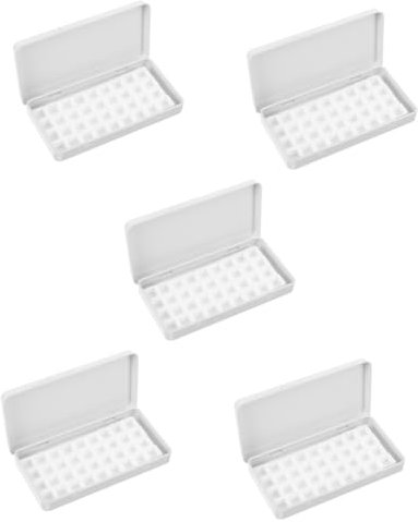 HOODANCOS 5sätze Wasserfarben-pigmentbox Aus Metall Leere Aquarellpalette Mit Fächern Für Künstler Robuste Farbbehälter Für Zuhause Und Unterwegs Für Kreative Projekte