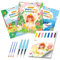TECJOE 3er-Pack Mal- und Wassermalbücher für Kleinkinder, Aquarellfarben-Set mit 6 Pinseln, Malaktivität für Kinder, Lern- und Bastelspielzeug-Geschenk, Prinzessin, Wald und Meer