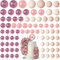 NACHLYNN 80 Pcs Cake Balls Decorations Mini Balloon Cake Topper Balls Foam Cupcake Toppers Balls for Cake Decorating Birthday Parties Weddings Anniversary (Glitter Rose Gold Khaki Series)