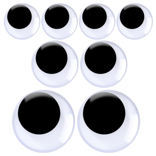 8 Stück Riesige Wackelaugen Groß In 3 Größen Runde Kulleraugen Selbstklebend Kunststoff Riesige Wackelaugen Zum Basteln Hohe Qualität Googly Eyes Für Halloween Weihnachten Karneval(5cm,8 Cm, 10 Cm)