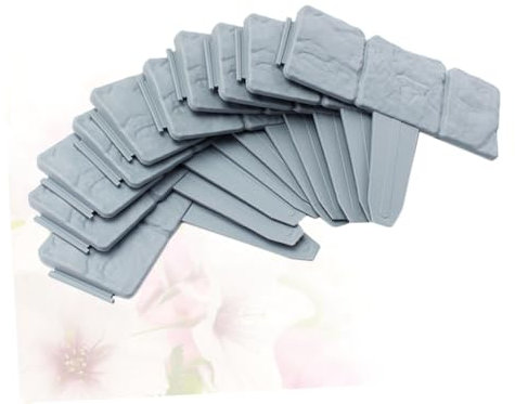 OFFSCH 10pièces Clôture De Jardin Plastique Pliable Ensemble De Rouge pour Décoration Extérieure Bordure Flexible pour Pelouse Et Aménagement De Jardin