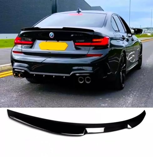 For Auto Perfectionists UK Rear Boot Spoiler Compatible With BMW 3 Series M3 G20 G80 2018+ M4 Style ABS Gloss Black