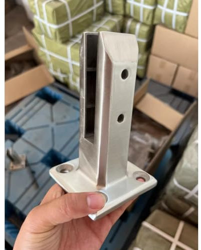 Morsetto per balaustra in vetro nero in acciaio inossidabile 304 per recinzione per piscina, 13 pezzi, set di morsetti per ringhiera in argento, per giardino, terrazza, balcone, scale, corrimano,