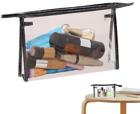 Veeteah Klare Schminktasche,Klare Schminktasche - Kosmetiktaschen mit Reißverschluss, Kulturbeutel-Organizer - Reisetasche, wasserdichte Kosmetiktasche, Kulturbeutel, Make-up-Organizer, tragbar,