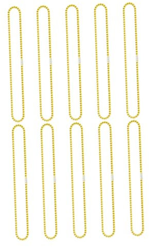 Generisch 10st Halskette Mit Perlenkette Karnevalskette Karneval Halsketten Halskette Für Veranstaltungen Perlenhalsschmuck Kettenverzierungen Partyhalsanhänger Partyzubehör Plastik Golden