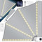 KESSER® Compartiments de balcon avec LED | Pliable avec support mural | 140 x 140 cm | Brise-vue pour balcon | Store latéral | Résistant aux intempéries | Avec accessoires | Gris clair