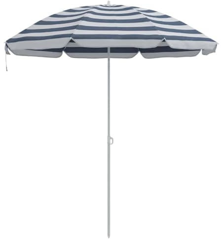 vidaXL Gartensonnenschirm 170T Polyester Blau und Weiß