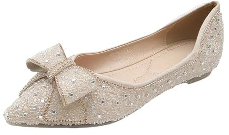 Loafer Damen Ballerinas Flache Schuhe Kleid Schuhe Elegante Und Bequeme Hochzeitsschuhe Balerinaschuhe Mit Schleifen Brautschuhe Damenschuhe Ballettschuhe Rutschfeste Pumps Halbschuhe