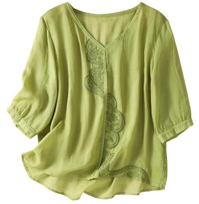 Unter 10 Euro Artikel Leinenbluse Damen Sommer Dreiviertel Arm Shirt Sommerblusen Leicht Und Luftig Leinen Shirts Leinenhemd Langarm Modische Oberteile Must Haves Aesthetic