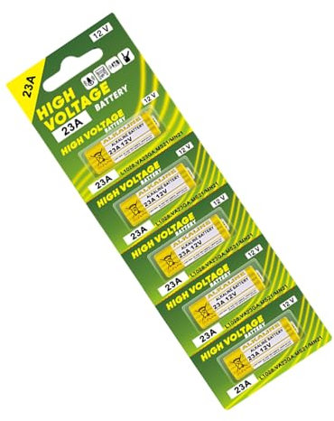 Saiyana 5 pilas alcalinas de 23 a 12 V de alta capacidad A23/A23S/23AE/V23GA/LRV08/L108/23GA para un uso seguro