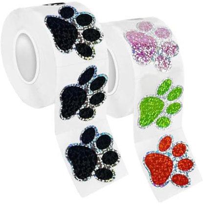 HOODANCOS 2rotoli Sticker Per Pareti Forma Di Impronta Di Zampa Di Cane Di Adesivi Removibili Per Decorare Bagni e Camere Da Letto Facili Da Applicare e Rimuovere