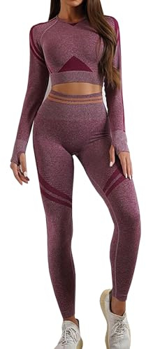 dohomiryo Set Sportivo Donna Reggiseno Sportivo+Leggings 2 Pezzi Palestra | dohomiryo Donna Set di Abbigliamento Yoga Sportive Bra+Leggings 2 Pezzi Tuta Sportiva Palestra Fitness Activewear