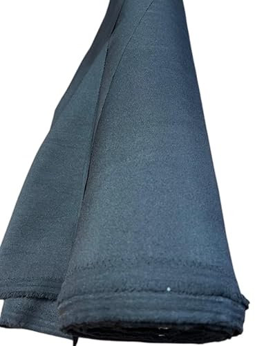CREADETEX Rouleau de 25 mètres de tissu Burlington infroissable NOIR nappe restaurants guinguettes largeur 280 cm