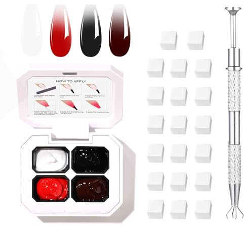 Ombre Gel, Gradient PaintingGel, Ombre GelNail Polish, Inklusive 100 Nagelschwämme Und Greifstift Geeignet Für Salons Und Familie DIY.(B11)